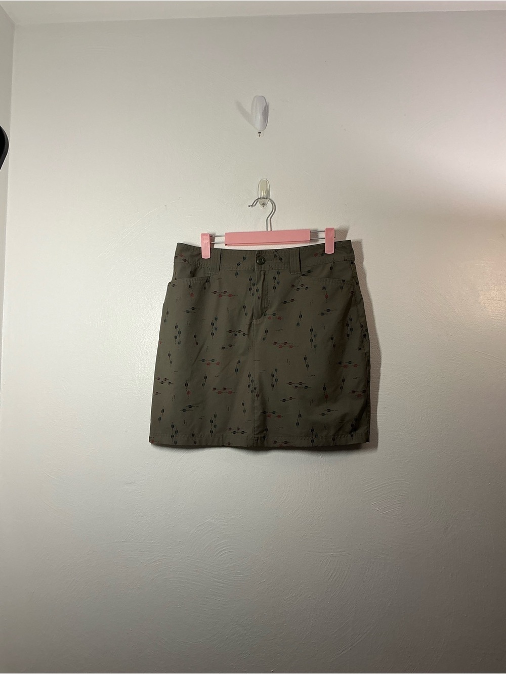 Eddie Bauer Olive Green Aztec Printed Skort Size 4